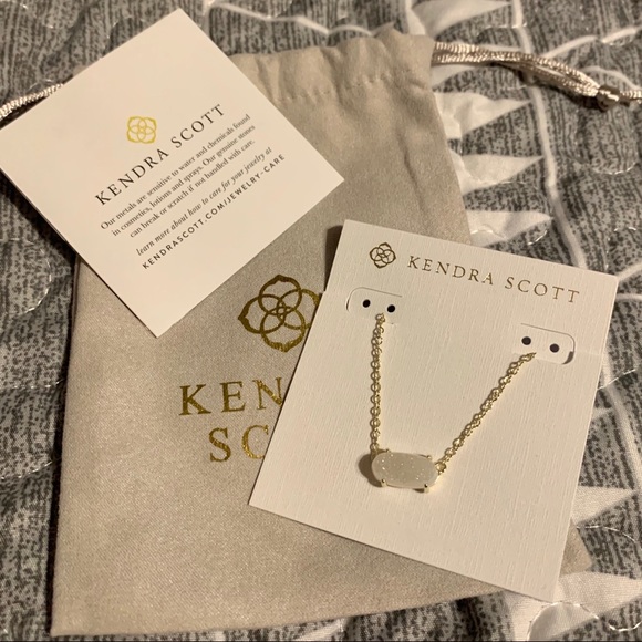 Kendra Scott Jewelry - Kendra Scott Gold Necklace Iridescent Drusy